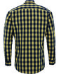 Artisan Collection by Reprime Men's Mulligan Check Long-Sleeve Cotton Shirt camel/ navy OFBack