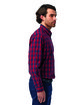 Artisan Collection by Reprime Men's Mulligan Check Long-Sleeve Cotton Shirt red/ navy ModelSide