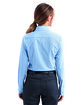 Artisan Collection by Reprime Ladies' Microcheck Gingham Long-Sleeve Cotton Shirt lt blue/ white ModelBack