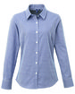 Artisan Collection by Reprime Ladies' Microcheck Gingham Long-Sleeve Cotton Shirt navy/ white OFFront