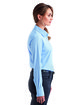 Artisan Collection by Reprime Ladies' Microcheck Gingham Long-Sleeve Cotton Shirt lt blue/ white ModelSide