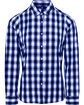 Artisan Collection by Reprime Ladies' Mulligan Check Long-Sleeve Cotton Shirt white/ navy OFFront