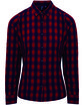 Artisan Collection by Reprime Ladies' Mulligan Check Long-Sleeve Cotton Shirt red/ navy OFFront
