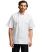 Artisan Collection by Reprime Unisex Studded Front Short-Sleeve Chef's Jacket  