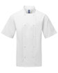 Artisan Collection by Reprime Unisex Studded Front Short-Sleeve Chef's Coat WHITE OFFront