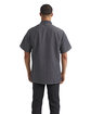 Artisan Collection by Reprime Unisex Zip-Close Short Sleeve Chef's Coat BLACK DENIM ModelBack