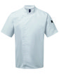 Artisan Collection by Reprime Unisex Zip-Close Short Sleeve Chef's Coat WHITE OFFront