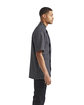Artisan Collection by Reprime Unisex Zip-Close Short Sleeve Chef's Coat black denim ModelSide