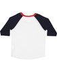 Rabbit Skins Toddler Baseball T-Shirt white/ navy/ red ModelBack