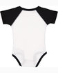 Rabbit Skins Infant Baseball Bodysuit white/ black ModelBack