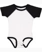 Rabbit Skins Infant Baseball Bodysuit white/ black ModelQrt