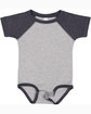 Rabbit Skins Infant Baseball Bodysuit vn hthr/ vn navy ModelQrt