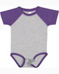 Rabbit Skins Infant Baseball Bodysuit vn hthr/vn purp ModelQrt