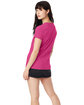 Hanes Ladies' Perfect-T V-Neck T-Shirt wow pink ModelBack