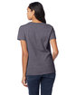 Hanes Ladies' Perfect-T V-Neck T-Shirt charcoal heather ModelBack