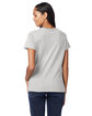 Hanes Ladies' Perfect-T V-Neck T-Shirt ash ModelBack
