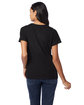 Hanes Ladies' Perfect-T V-Neck T-Shirt black ModelBack