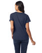 Hanes Ladies' Perfect-T V-Neck T-Shirt navy ModelBack
