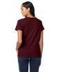 Hanes Ladies' Perfect-T V-Neck T-Shirt maroon ModelBack