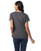 Hanes Ladies' Perfect-T V-Neck T-Shirt smoke gray ModelBack