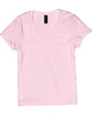 Hanes Ladies' Perfect-T V-Neck T-Shirt pale pink FlatFront