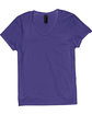 Hanes Ladies' Perfect-T V-Neck T-Shirt purple FlatFront