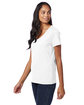 Hanes Ladies' Perfect-T V-Neck T-Shirt white ModelQrt