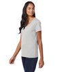 Hanes Ladies' Perfect-T V-Neck T-Shirt ash ModelQrt