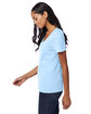 Hanes Ladies' Perfect-T V-Neck T-Shirt light blue ModelSide