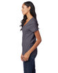 Hanes Ladies' Perfect-T V-Neck T-Shirt charcoal heather ModelSide