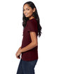 Hanes Ladies' Perfect-T V-Neck T-Shirt maroon ModelSide