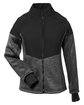 Spyder Ladies' Passage Sweater Jacket polar powdr/ blk OFFront