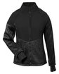 Spyder Ladies' Passage Sweater Jacket black powdr/ blk OFFront