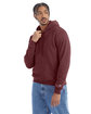 Champion Adult Powerblend® Pullover Hooded Sweatshirt maroon heather ModelQrt