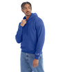 Champion Adult Powerblend® Pullover Hooded Sweatshirt royal blue hthr ModelQrt