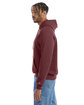 Champion Adult Powerblend® Pullover Hooded Sweatshirt maroon heather ModelSide