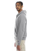 Champion Adult Powerblend® Full-Zip Hooded Sweatshirt light steel ModelSide