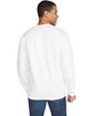 Gildan Adult Softstyle® Fleece Crew Sweatshirt white ModelBack