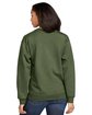 Gildan Adult Softstyle® Fleece Crew Sweatshirt MILITARY GREEN ModelBack