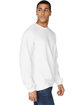 Gildan Adult Softstyle® Fleece Crew Sweatshirt white ModelSide