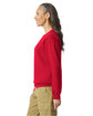 Gildan Adult Softstyle® Fleece Crew Sweatshirt red ModelSide