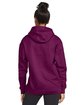 Gildan Adult Softstyle® Fleece Pullover Hooded Sweatshirt MAROON ModelBack