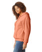 Gildan Adult Softstyle® Fleece Pullover Hooded Sweatshirt tangerine ModelSide