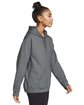 Gildan Adult Softstyle® Fleece Pullover Hooded Sweatshirt charcoal ModelSide