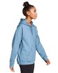 Gildan Adult Softstyle® Fleece Pullover Hooded Sweatshirt stone blue ModelSide