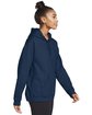 Gildan Adult Softstyle® Fleece Pullover Hooded Sweatshirt navy ModelSide