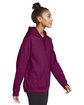 Gildan Adult Softstyle® Fleece Pullover Hooded Sweatshirt maroon ModelSide