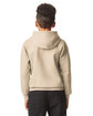 Gildan Youth Softstyle Midweight Fleece Hooded Sweatshirt sand ModelBack