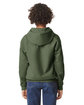 Gildan Youth Softstyle Midweight Fleece Hooded Sweatshirt military green ModelBack