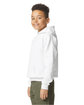 Gildan Youth Softstyle Midweight Fleece Hooded Sweatshirt white ModelSide
